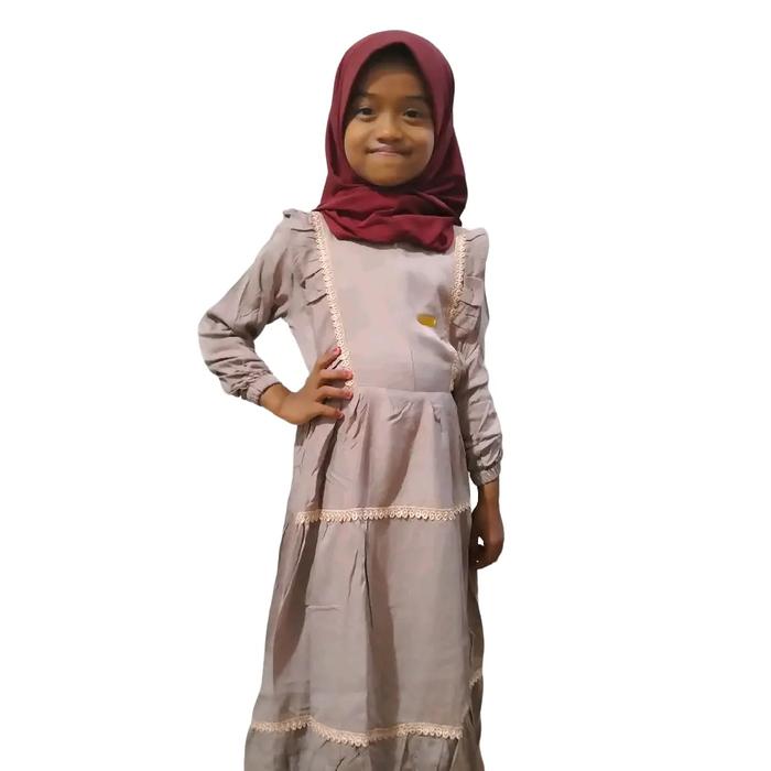 gamis rayon tuil anak anak