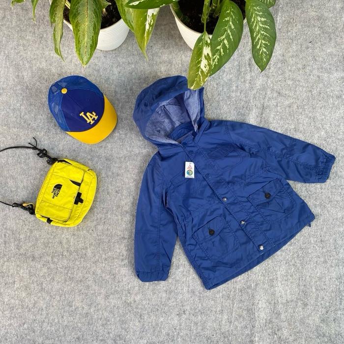 Jacket parka anak minkmui biru cakep