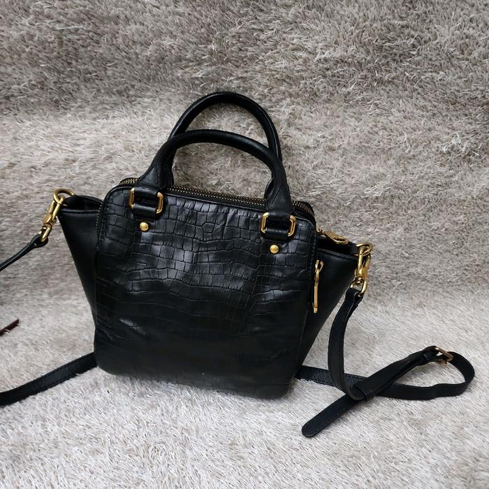 TAS PESTA SIZE 25CM MJ CANTIK MIX CROCO DAN KULIT ASLI