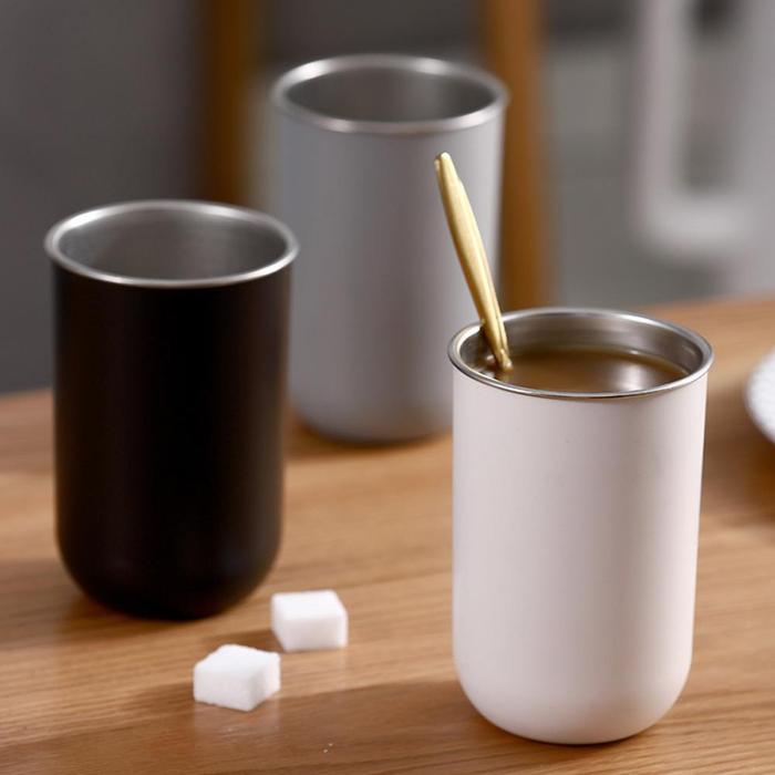Coffee Cup Stainless Steel Simple Mouthwash Cup Retro Afternoon Tea