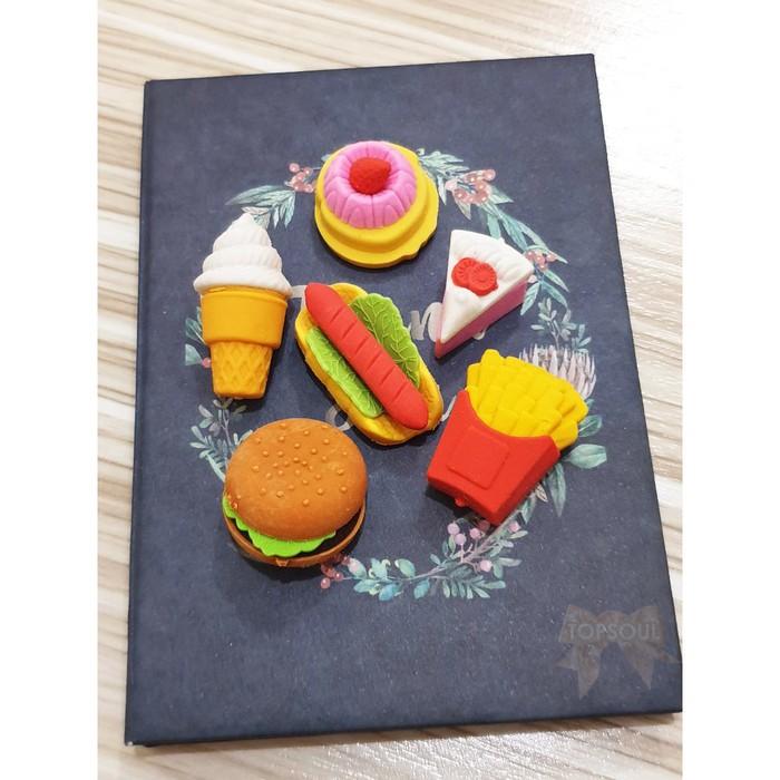 Penghapus Bentuk Makanan / Kawaii Eraser Food Set Stationery Lucu Unik