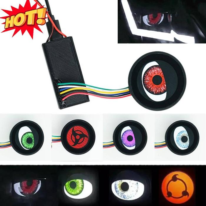 1pcs Car LED Devil Eyes Demon Lenses 12V For Car WIFI Control Eyes Retrofit Kits Fitting Car Light A