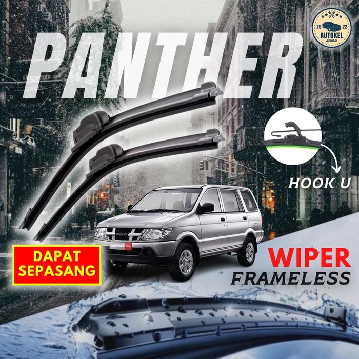 Wiper Frameless Mobil Isuzu Panther 2 Pcs Atau 1 Pasang Kiri Dan kanan Wifer Frameles Tanpa Rangka B