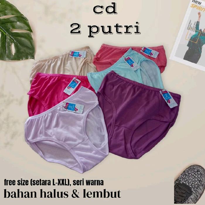Promo CD 2 putri bahan katun , lembut, tidak menerawang , nyaman di pakai