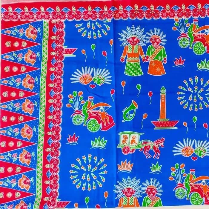 Terlaris- Kain Batik Bekasi Katun Halus Motif Ondel-Ondel Betawi -Gratisongkir