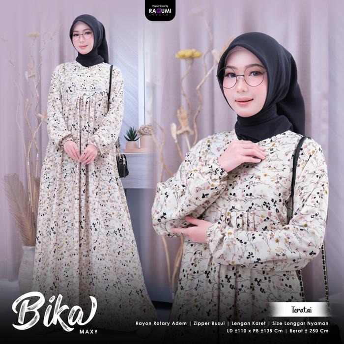 Bika Maxy gamis rayon premium ori by Raqumi Hijab