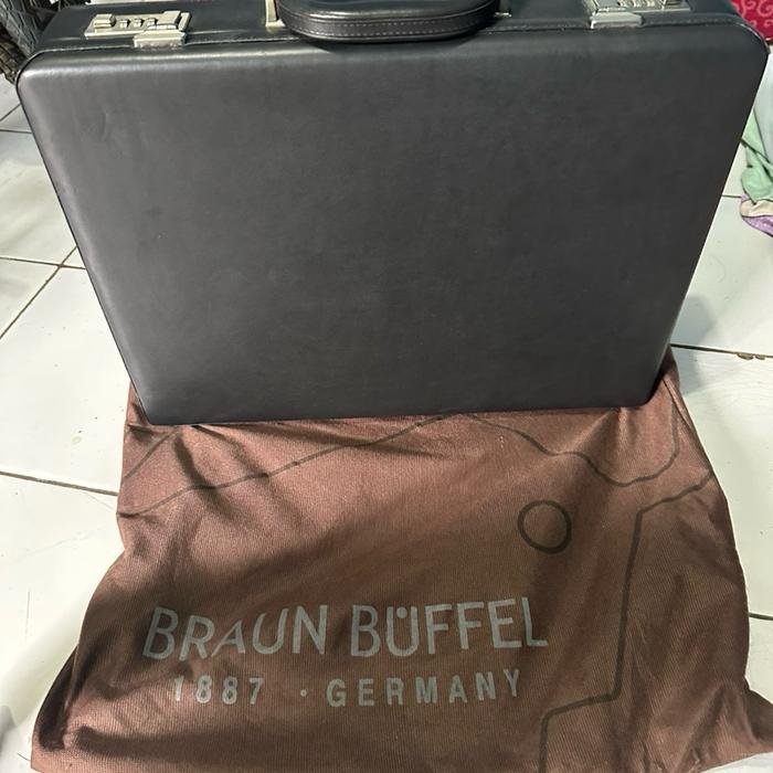 BRIEFCASE TAS KOPER BRAUN BUFFEL ORIGINAL 100%