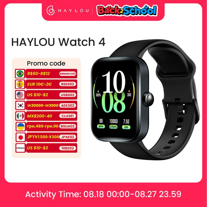HAYLOU Watch 4 GPS Smartwatch 1.93'' HD Display Bluetooth Phone Call Health Monitoring IP68 Waterpro