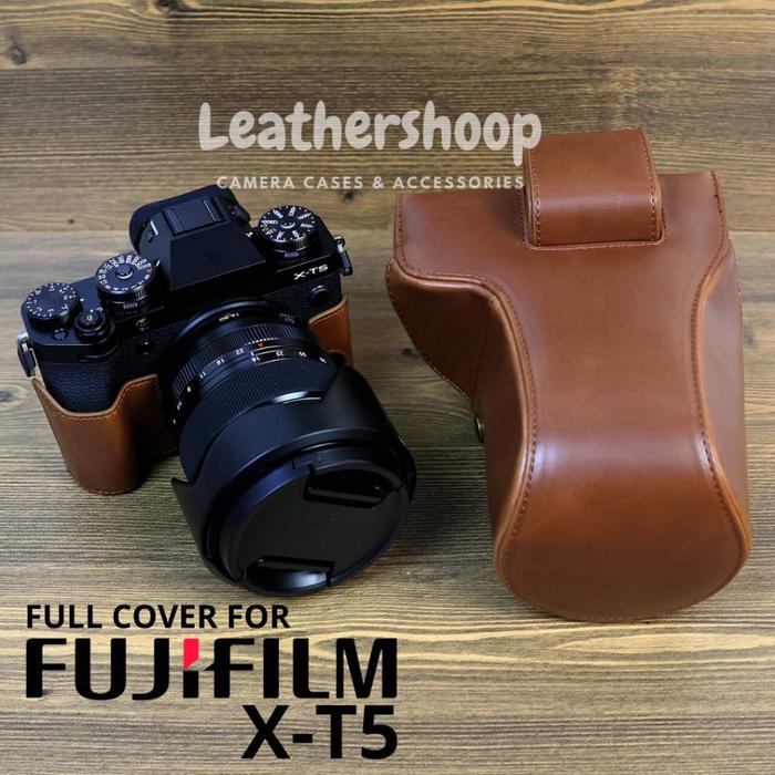 Full Leather Cover Fujifilm XT5 Case Fuji X-T5 Coverage