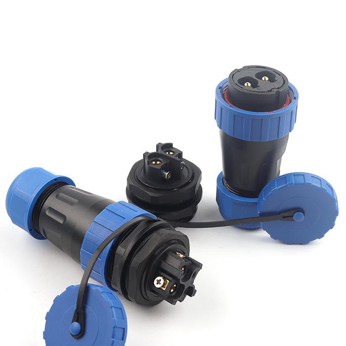LP/SP28 IP68 Nut Type Waterproof Cable Connector 2/3/4Pin No Welding
