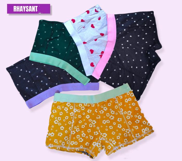 Celana Dalam Wanita Model Boxer Sexy Pakaian dalam Anti Bakteri  Short Cewek CD Hotpant Seksi JUMBO 