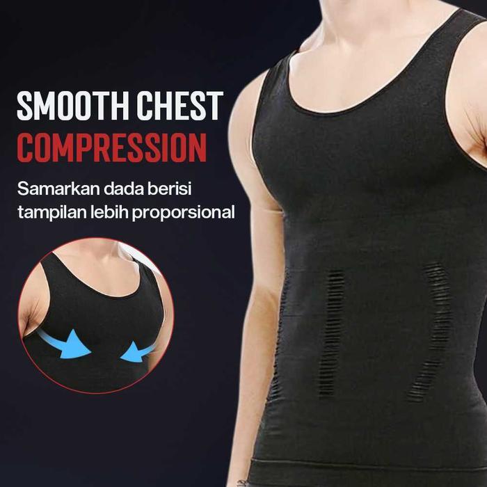 Cxzd Baju Singlet T-Shirt Korset Pembentuk Tubuh Body Shaper - Yb-76 #Gratisongkir