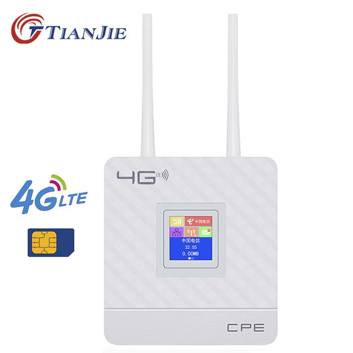 TIANJIE CPE903 Lte Home 3G 4G 2 External Antennas Wifi Modem CPE Wireless Router With RJ45 Port And 