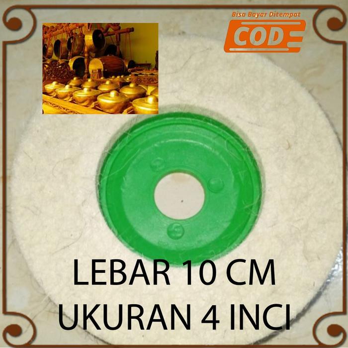 mata gerinda 4 inci gosok poles pemoles pengkilap wila perunggu silah gamelan wool wheel