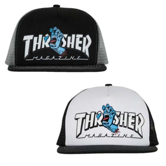 BERSAHABAT HAT SANTA CRUZ X THRASHER SCREAMING LOGO MESH TRUCKER