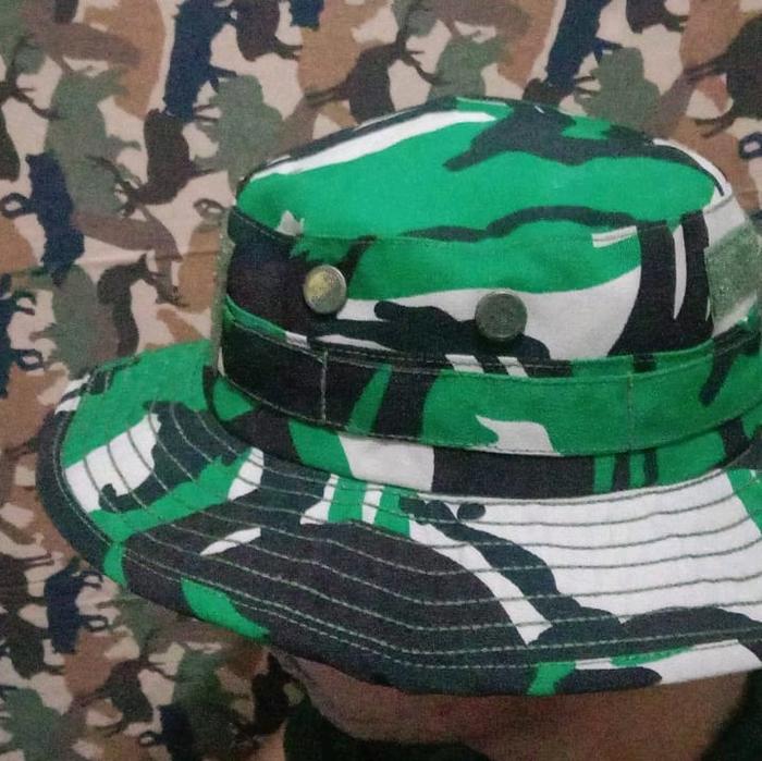 TOPI RIMBA TNI KAIN VELBET