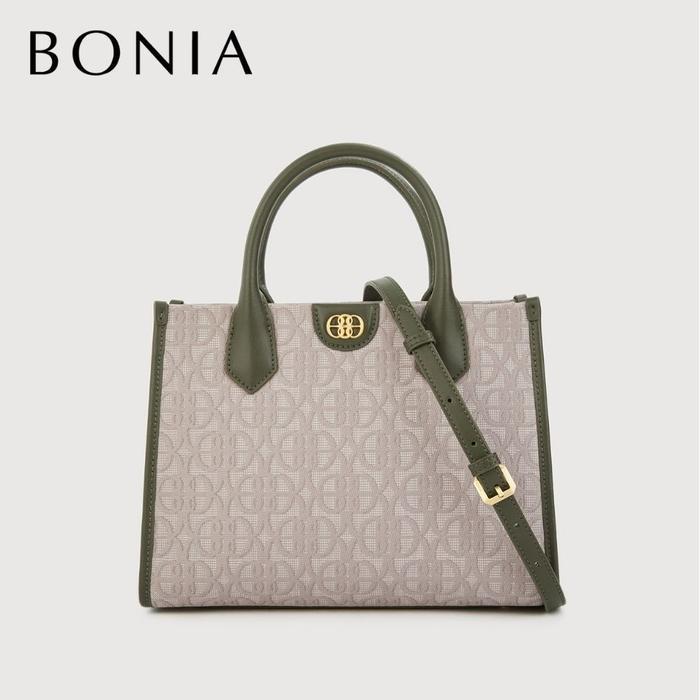 BONIA - NUCCIA MONOGRAM TOTE BAG DARK GREEN