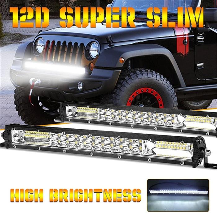 Slim LED light Bar 15 inch 8 inch Spot Flood Combo Beam barra led For