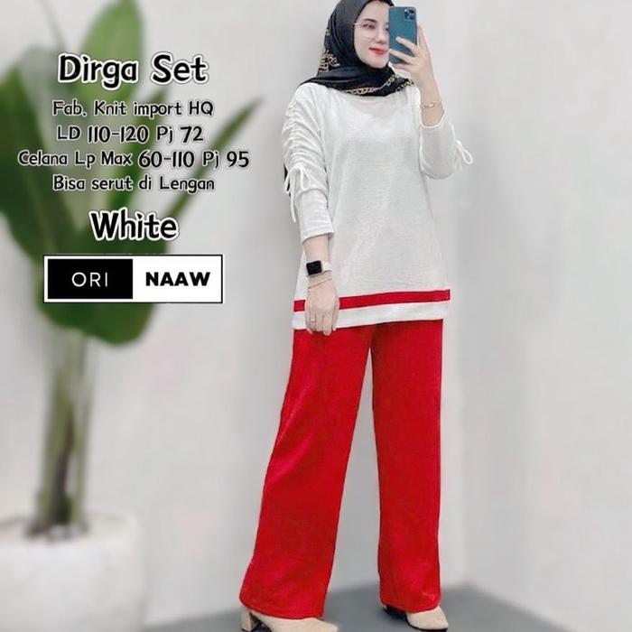 SETCEL MERAH PUTIH LD 110 & LD 120 JUMBO BAHAN KAOS COMBED PREMIUM LEMBUT MENYERAP KERINGAT