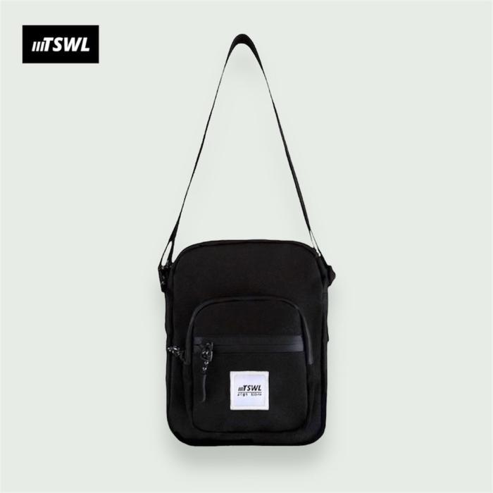 Mateswell Tas Selempang Sling Bag Mini Pria Wanita Cowok Unisex OBI TSWL Original Hitam