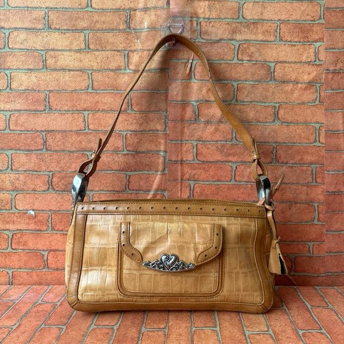 Tas Shoulder Kulit Asli Wanita M.C Second Branded Coklat / Tas Tote Fashion Wanita Kulit Asli Second