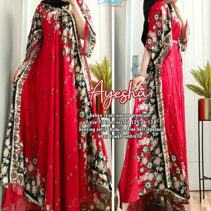 gamis kaftan maxy dress ayesha jumbo mat rayon viacose lembut busui