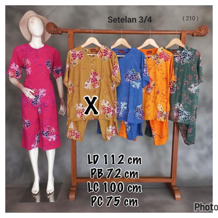 Setelan batik 3/4 Putri Diana LD 112 cm