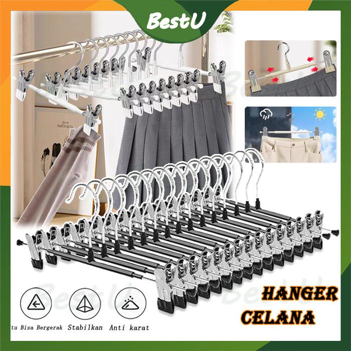 Clip Stainless Hanger Jepit Celana /Pants Hanger Clip Stainless/Hanger Jepit Celana /Gantungan Baju 