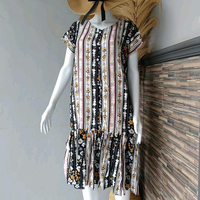 Nadira Dress Pendek | Dress Mini | Daster Pendek | Daster Rayon | Dress Rayon Pendek | Daster Busui 
