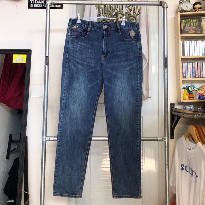 Jeep jeans longpant celana panjang brand Pria Denim Dewasa Skinny Slim Fit