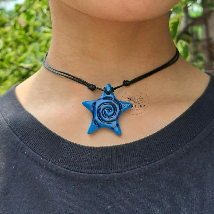 Moktika - Clay Necklace / Grunge Necklace