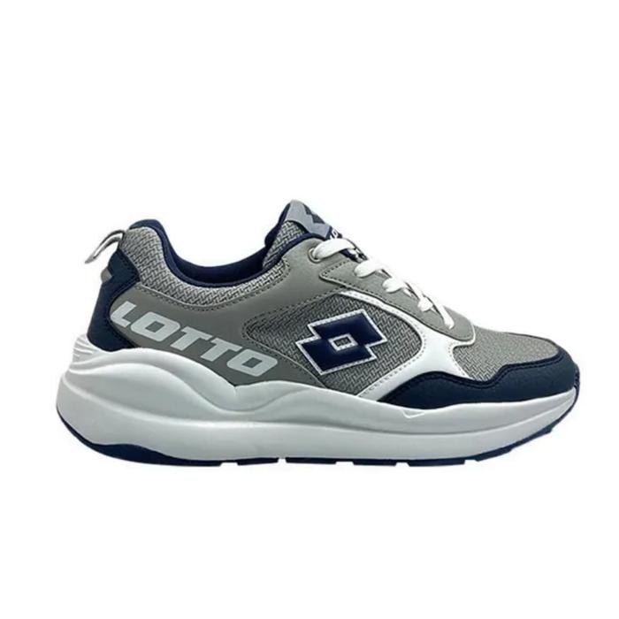 Sepatu Sneakers Pria Lotto Cleon Grey Navy Original LS240405G