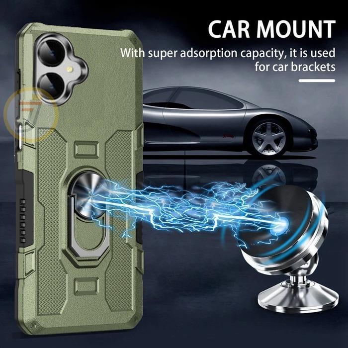 Case Samsung Galaxy A06 5G | A06 Ring Armor Robot Case Kickstand Hybrid/Ring Holder Tpu Handphone Ha