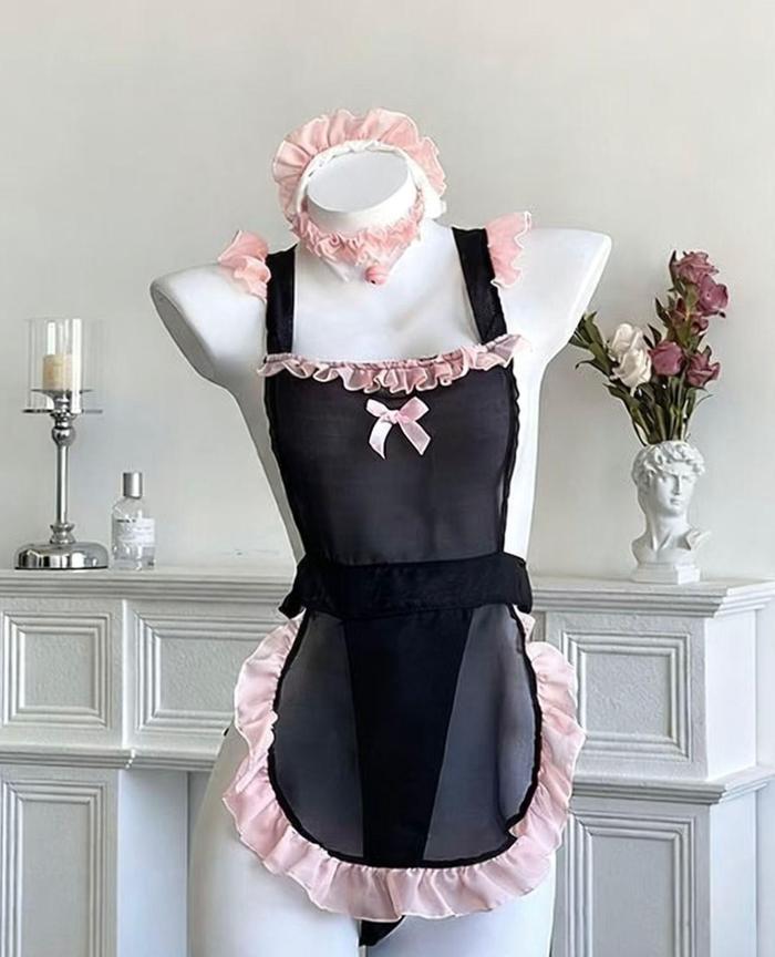 BELLA - Set Dress Wanita Cosplay Maid Model Lucu Reg Big Jumbo Size