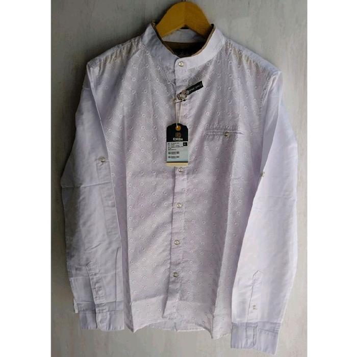 Kemeja Koko Putih Lengan Panjang Emba Original