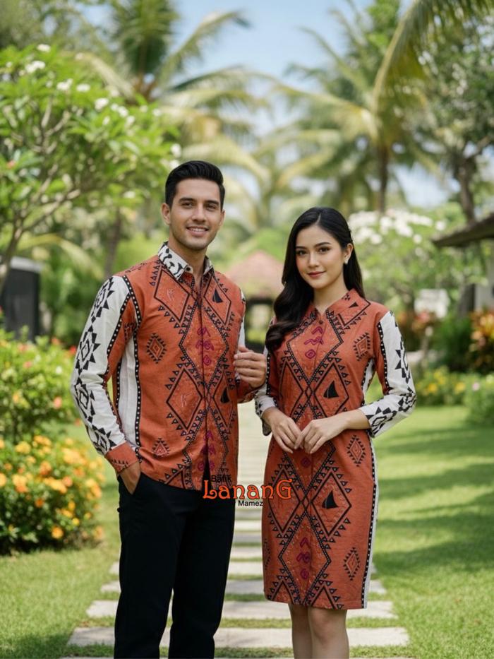 Batik Couple Batik Sarimbit Batik Pria Wanita Kode Celebes 3 bahan Katun Bekolin Lapis Furing Batik 
