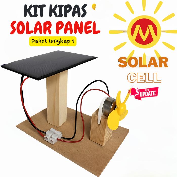 Maskuubin - Panel Surya Mini Kit Edukasi | Solar Cell PLTS untuk Kipas Miniatur