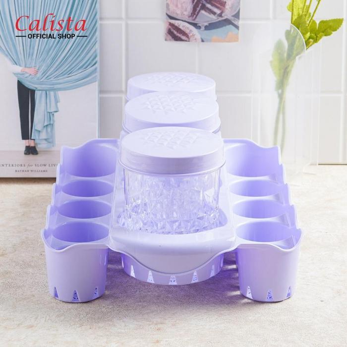 (AFL)Toples Calista Beckel isi 3 + Set Keranjang Air Isi 10 |Toples Kue Kering |Tempat Snack Lebaran