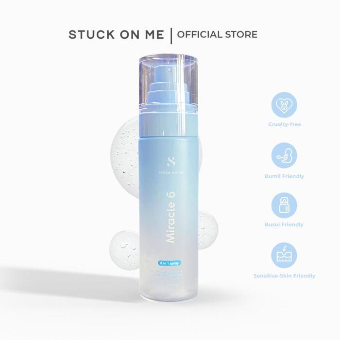 Stuck On Me - Miracle 6 Multi Use Spray Toner Essence Moisturizer Serum Ampoule Vitamin 75ml - Mence
