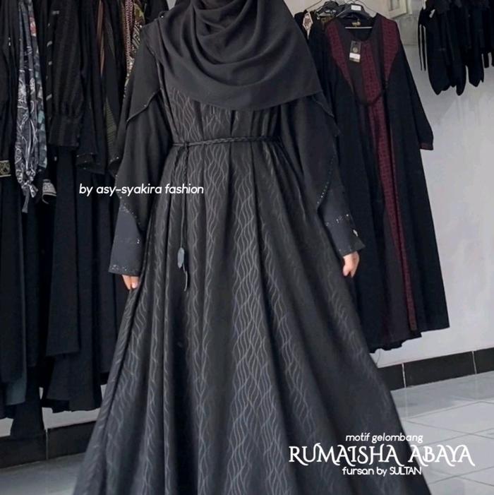 ABAYA RUMAISHA | ABAYA EMBOS FURSAN SULTAN BY ASY-SYAKIRA FASHION TEMBORO TERMURAH