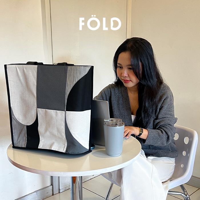 FOLD - Grey Collage Tote Bag FOLD x Imaji Studio