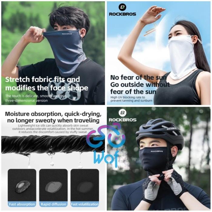 READY STOCK ROCKBROS MZ012 Face Mask Masker Wajah Balaclava Sepeda Motor Scarf ROCKBROS Ice Silk Coo