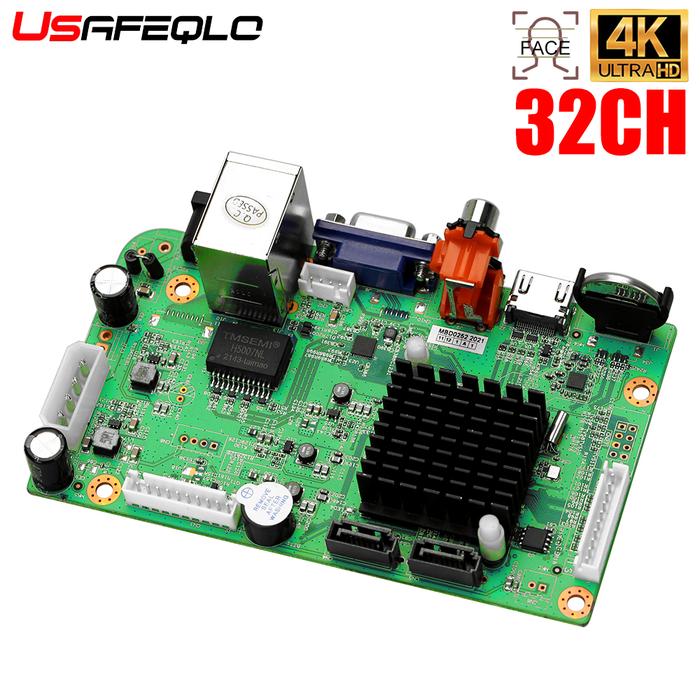 4k 32CH NVR Board dvr recorder nvr регистратор ip 2*Sata Hisilicon