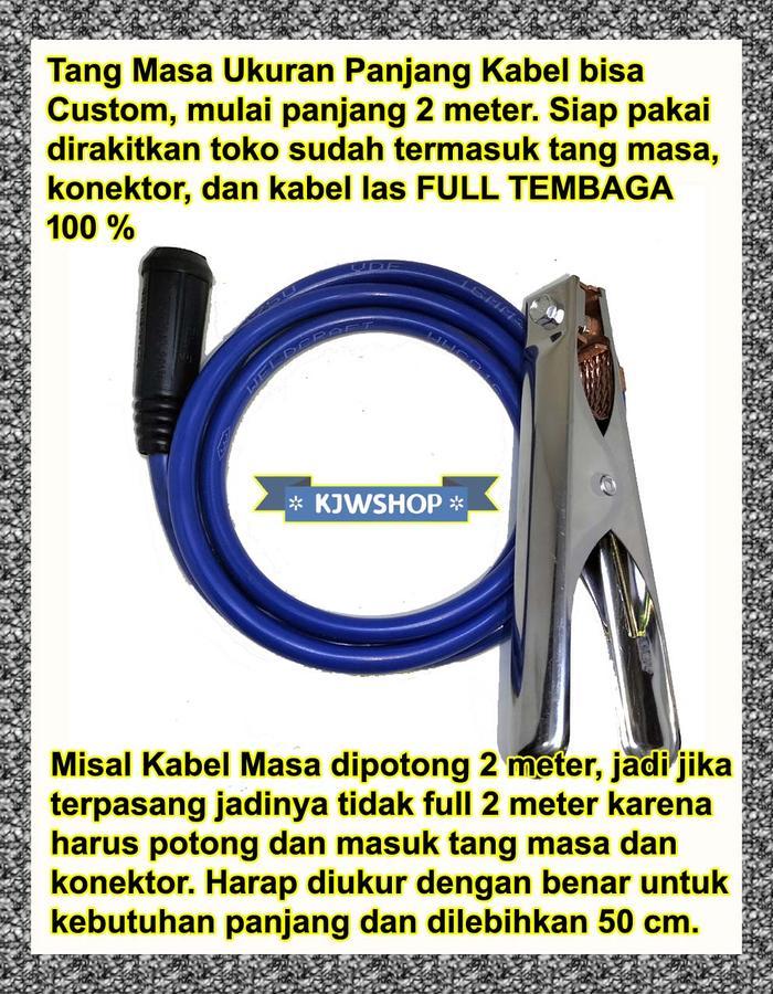 Tang Masa Inverter Ukuran Custom Kabel Konektor Colokan Male Travo Las