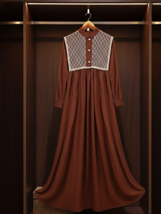 Aquella Inaya Gamis Rayon Twill bisa Couple ibu anak usia 1-13 Tahun