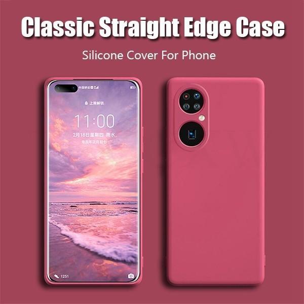 Soft Case P50 Pro Silikon Macaron Bludru - Merah