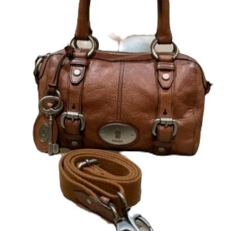 fossil maddox satchel small chestnut