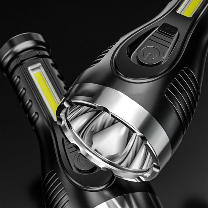 Senter Kuat LED Paling Kuat Lampu Senter USB Isi Ulang Lampu Senter
