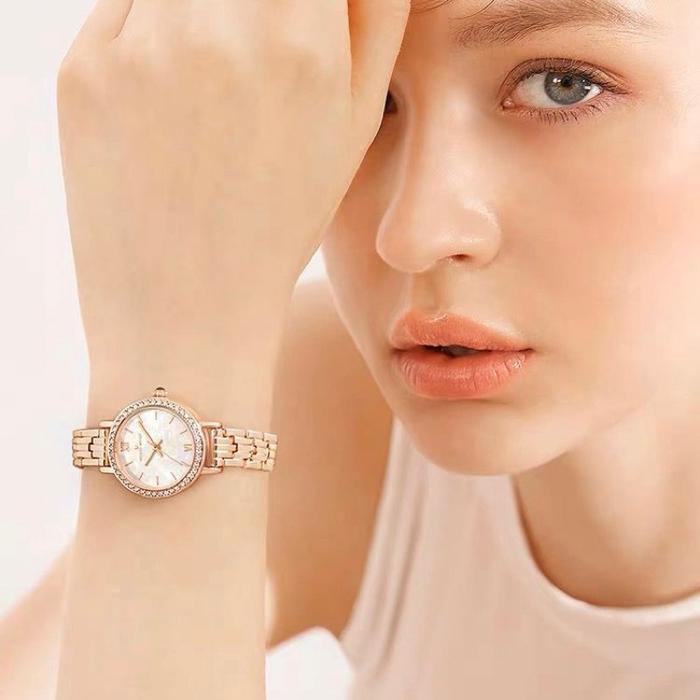 Jam Tangan Rantai Mini Moon Jam Analog Quartz Fashion Elegant CA053