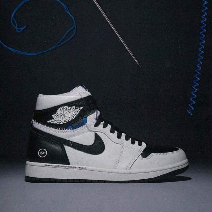 Fragment x Union LA x Air Jordan 1 High OG Black White Panda Original 100%